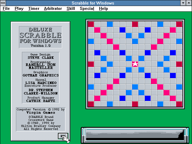 Scrabble for Windows - About